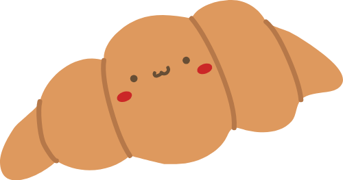 dễ thương, cute,bánh mì, bánh sừng trâu,bread, croissants