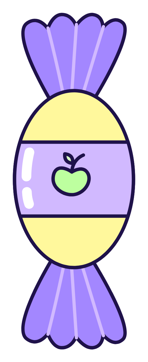 Y2k, retro, vintage, flat design, kẹo, candy
