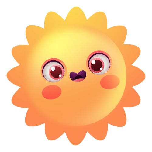 Mặt trời, sun, thời tiết, cute, dễ thương