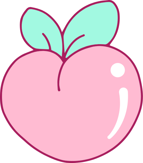 Cute, dễ thương, đào, trái đào, peach