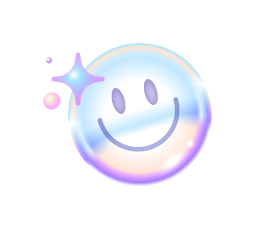 Y2k, retro, vintage, flat design, gradient, smile, mặt cười