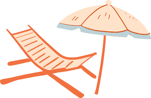 Du lịch, travel, summer, mùa hè, ghế, ô, dù, umbrella
