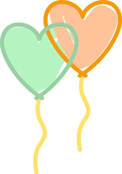 Cute, dễ thương, heart, trái tim, bong bóng