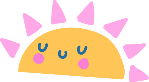 Mặt trời, sun, dễ thương, cute