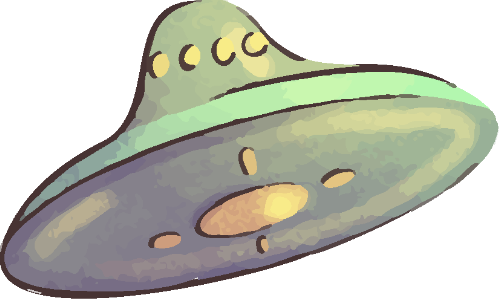 Màu nước,cọ,watercolor, đĩa bay,flying saucer