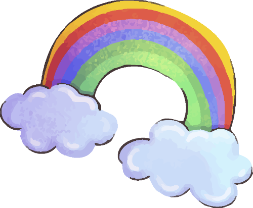 Màu nước,cọ,watercolor, cầu vồng, rainbow