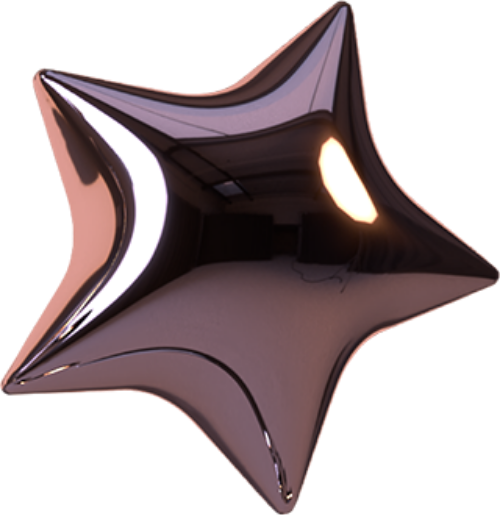 star, ngôi sao, 3d, y2k, kim loại, metal 2