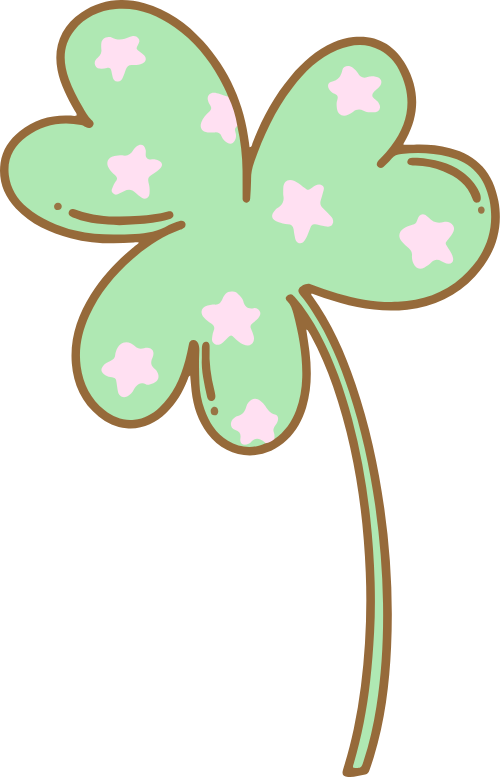 Cute, dễ thương, cỏ bốn lá, lucky, clover, four-leaf clover