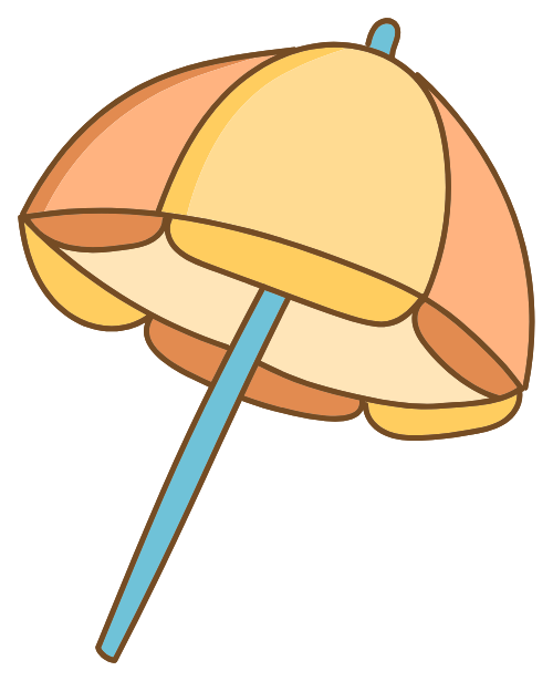 Summer, mùa hè, cute, dễ thương, dù, ô, umbrella