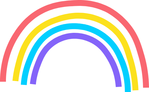 Cầu vồng, rainbow, dễ thương, cute