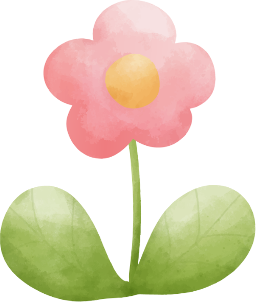 Watercolor, màu nước, lhoa, hoa, flower, cute, dễ thương