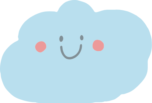 Cute, dễ thương, smile, face, mặt, mây, cloud