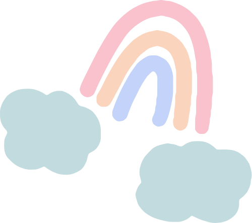 Cute, dễ thương, cầu vồng, rainbow