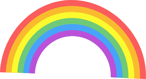 Cầu vồng, rainbow, dễ thương, cute