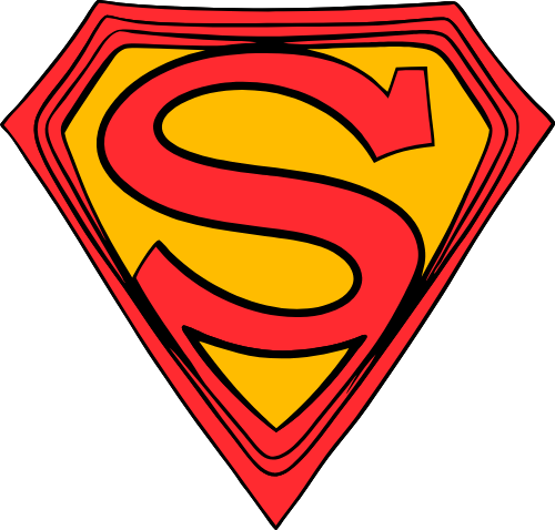 Super man, siêu nhân, siêu anh hùng, cartoon, hoạt hình, logo 4
