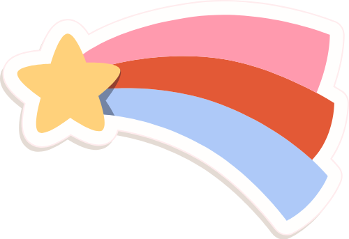 Cầu vồng, rainbow, ngôi sao, star