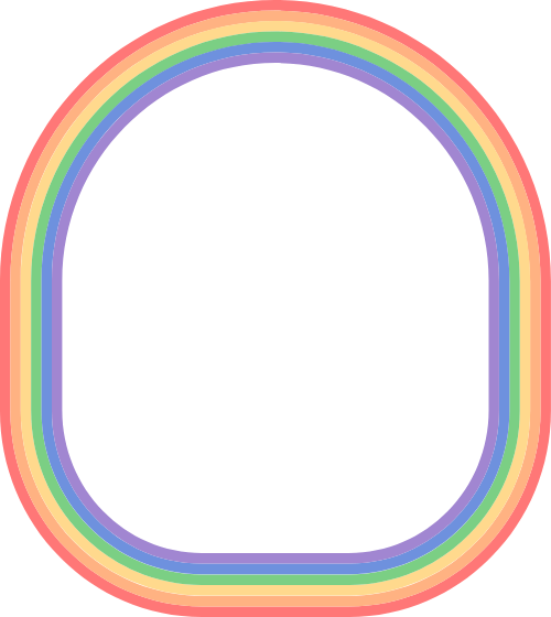 Cầu vồng, rainbow, dễ thương, cute
