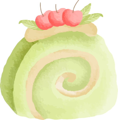 Watercolor, màu nước, bánh, cake, bánh ngọt, cute, dễ thương 3