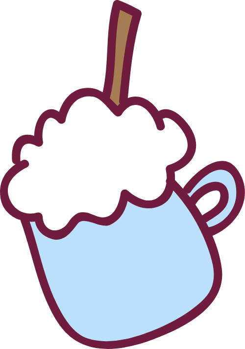 Kem, cà phê, nước, water, cute, dễ thương