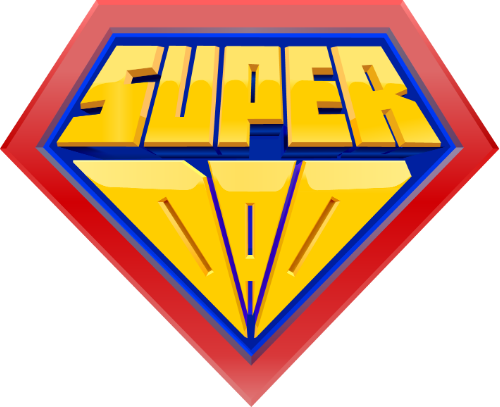 Super man, siêu nhân, siêu anh hùng, cartoon, hoạt hình, logo 1