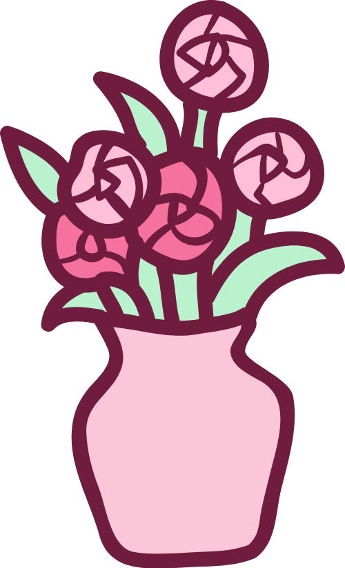 Bình hoa, hoa, flower, cute, dễ thương