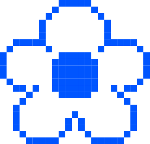 Y2k, pixel, hoa, flower