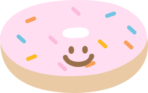 Bánh, donut, cake, cute, dễ thương