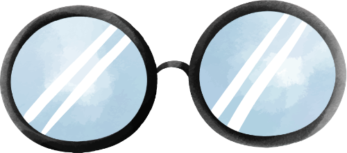 Cọ, brush, mắt kính, glasses