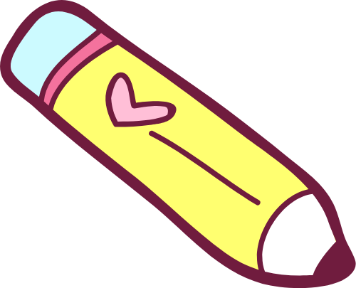 Bút chì, bút, pencil, cute, dễ thương
