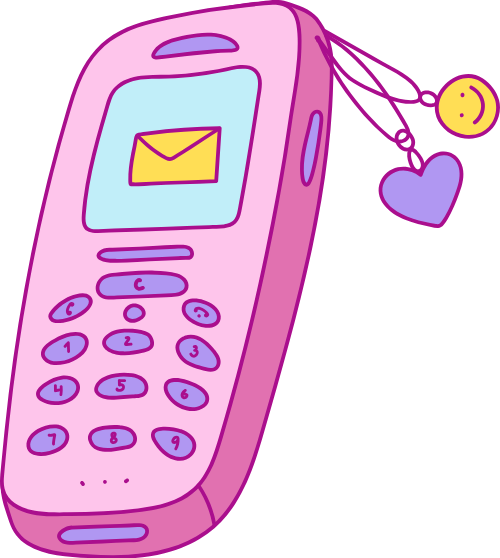 Điện thoại, phone, di động, cute, dễ thương, y2k 6