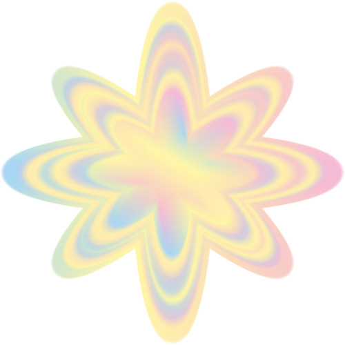 Y2k, hoa, flower, neon, gradient