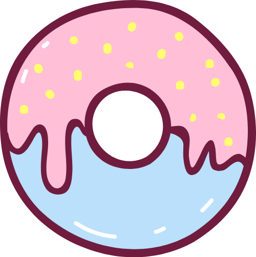 Donut, bánh, cake, cute, dễ thương