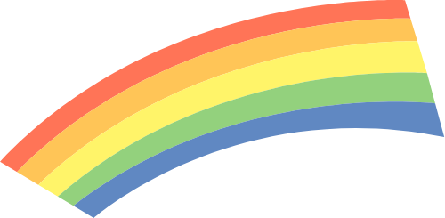 Cầu vồng, rainbow, cute, dễ thương
