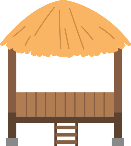 Nhà, chòi lá, chòi, house, dễ thương, cute