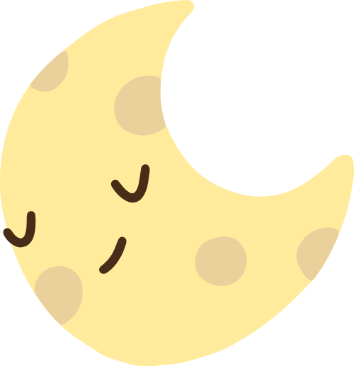 Mặt trăng, moon, luna, cute, dễ thương