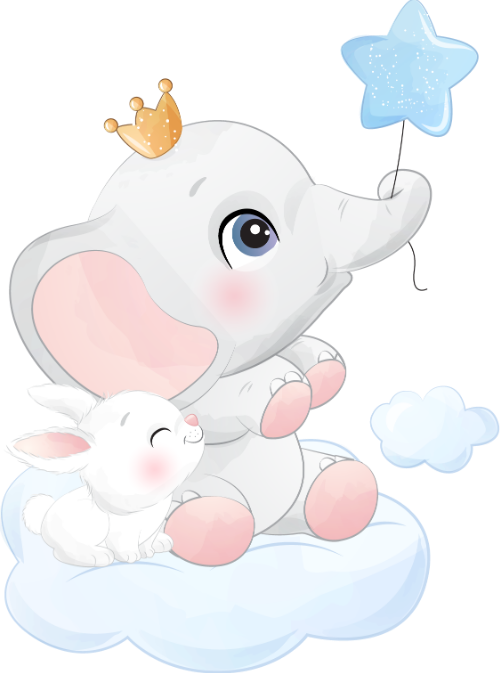 Voi, thỏ,elephants, rabbits
