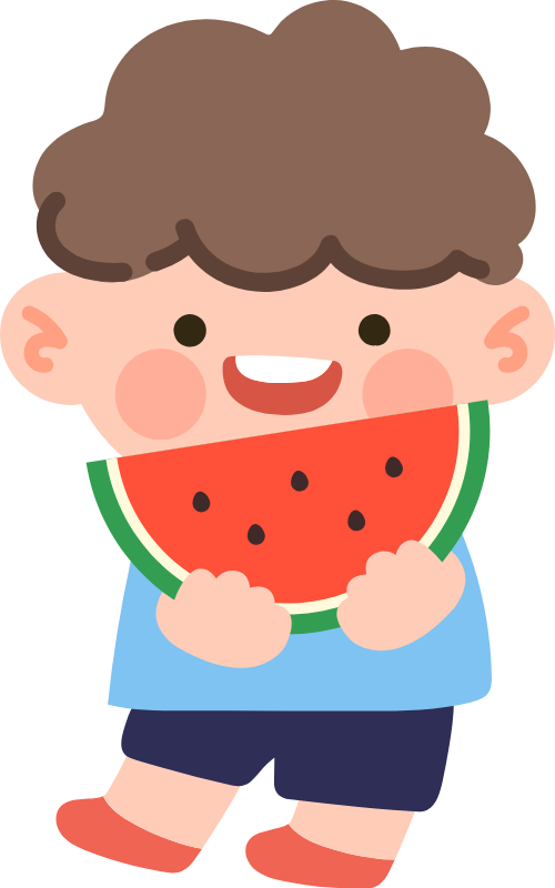 Con trai, boy, học sinh, student, dưa hấu, water melon, dễ thương, cute