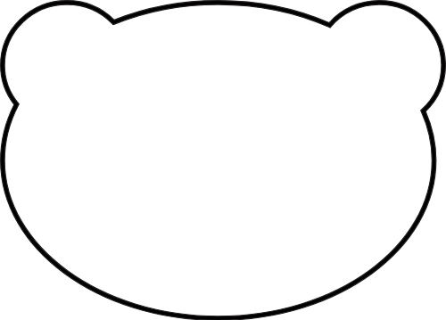 Gấu, bear, shape, line, viền, cute, dễ thương 4