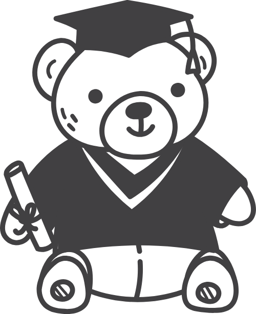 Gấu, bear, gấu bông, tốt nghiệp, graduation