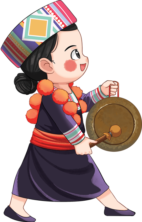 Đồng bào, dân tộc thiểu số, con người, people, Việt Nam, watercolor