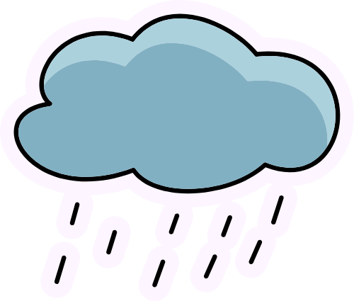 Mây, cloud, mưa, rain, thời tiết, weather, cute, dễ thương