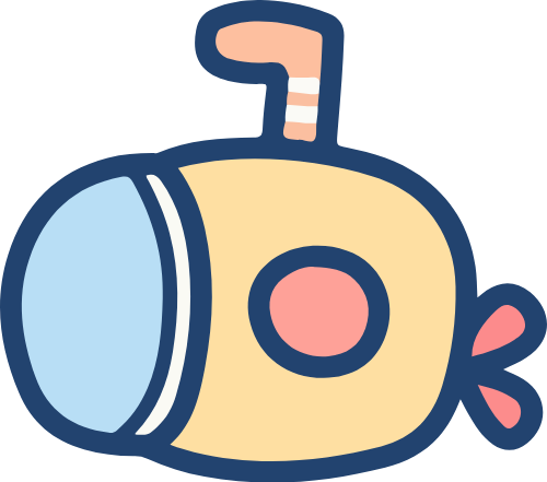 Tàu ngầm, tàu, submarine, dễ thương, cute