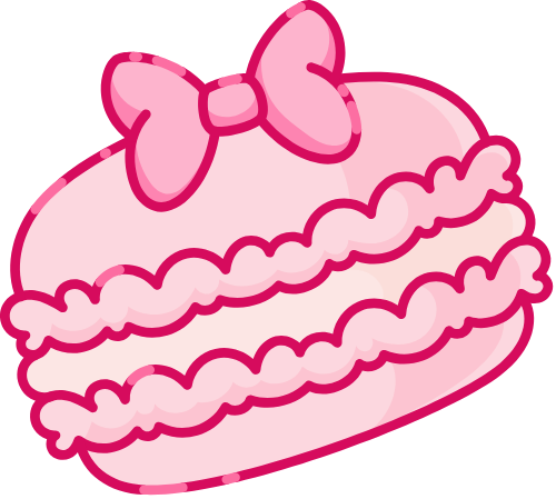 Bánh ngọt, bánh kem, macaron, cake, cute, dễ thương, pink
