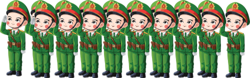 Bộ đội, chiến sĩ, cảnh sát, công an, police, Việt Nam, watercolor