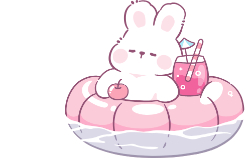 Thỏ, rabbit, phao bơi,  swimming buoy