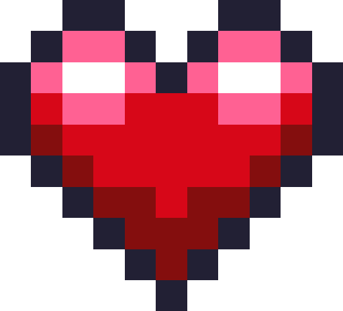 Trái tim, heart, pixel, dễ thương, cute