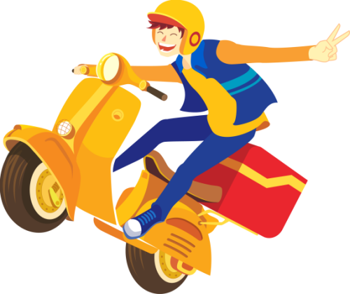 Xe hàng, giao hàng, shipper, xe, bike