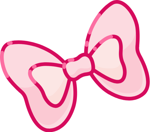 Nơ, bow, cute, dễ thương, pink