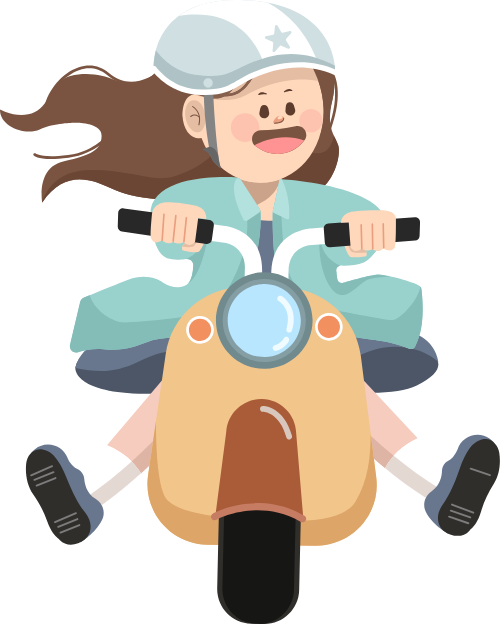 Cô gái, girl, nữ, lái xe, xe máy, driving, motorbike