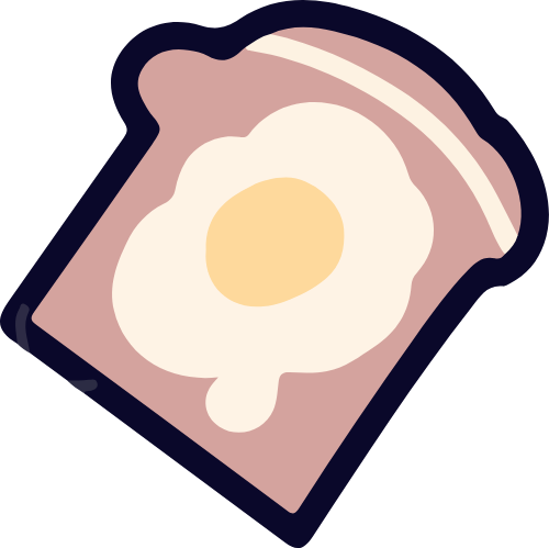 Bánh mì, sandwich, trứng, trứng ốp la, eggs, dễ thương, cute